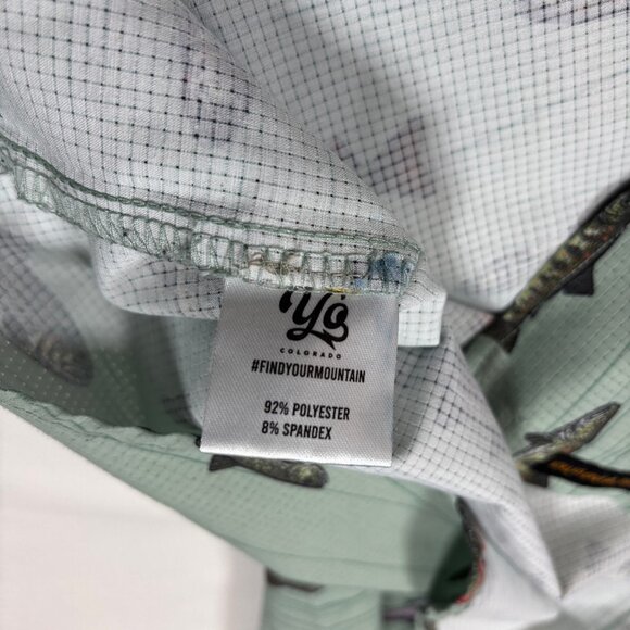 Yo Colorado Snap Button Shirt Rainbow Brook Lake Trout All Over Print Mens XL - Picture 4 of 7